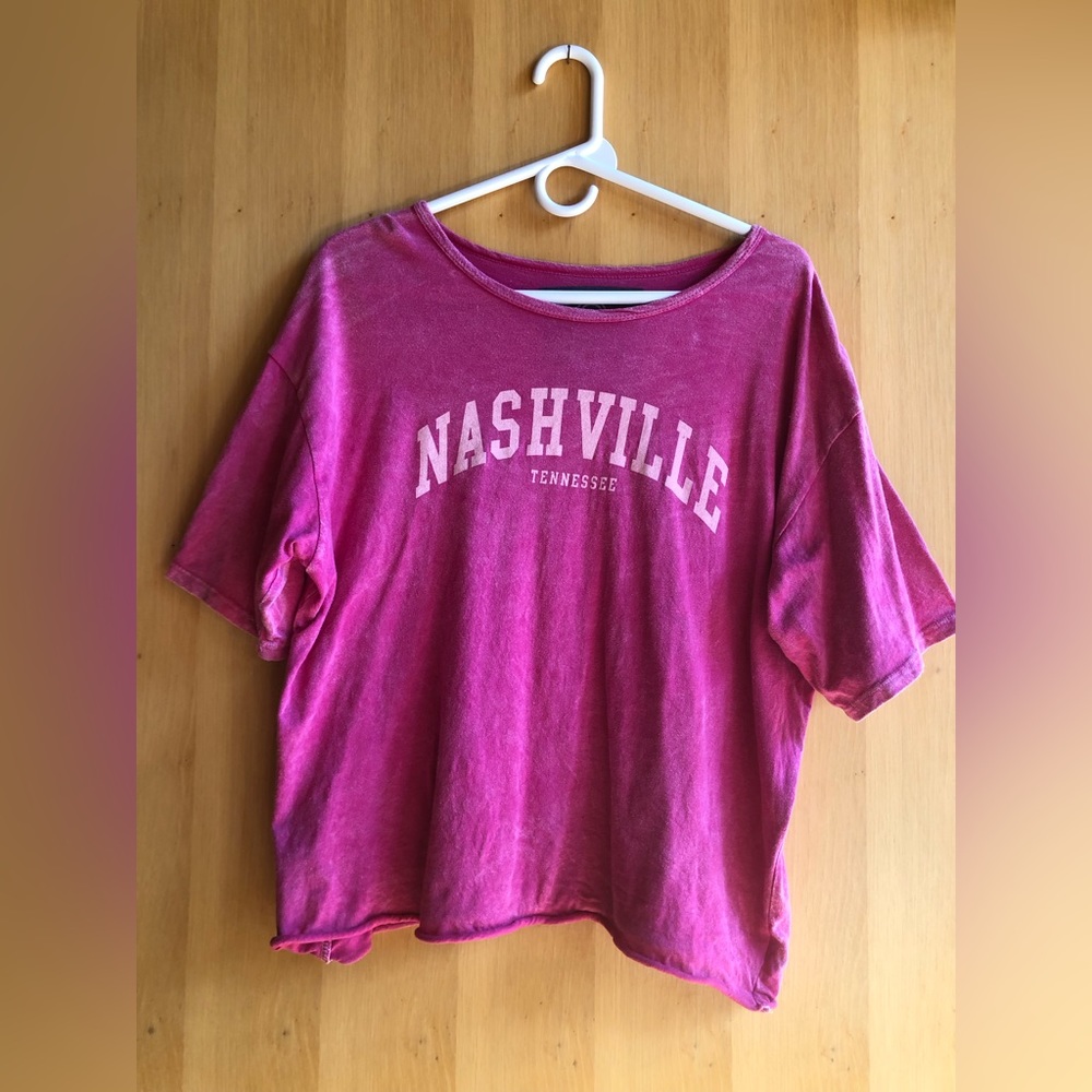 Nashville Tennessee oversized pink tee